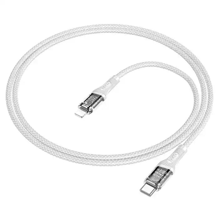 HOCO U111 Transparent Discovery Edition 60w PD Type-C to iPhone PD Fast Charging Data Cable